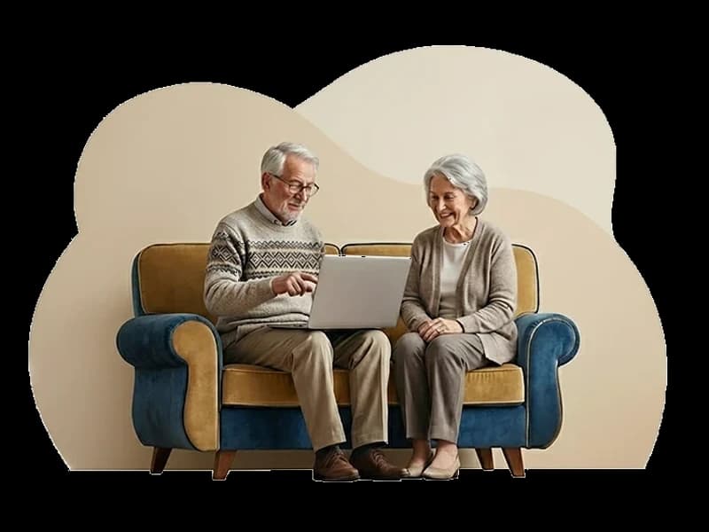 Couple reviewing their Lasting Power of Attorney documents